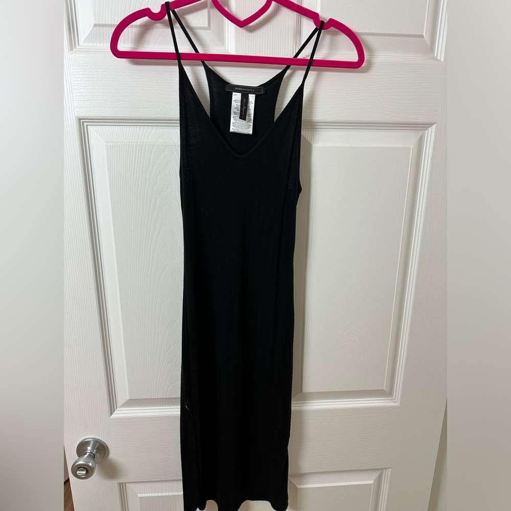 BCBG black stretch casual dress small